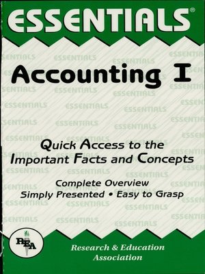 cover image of Accounting I Essentials